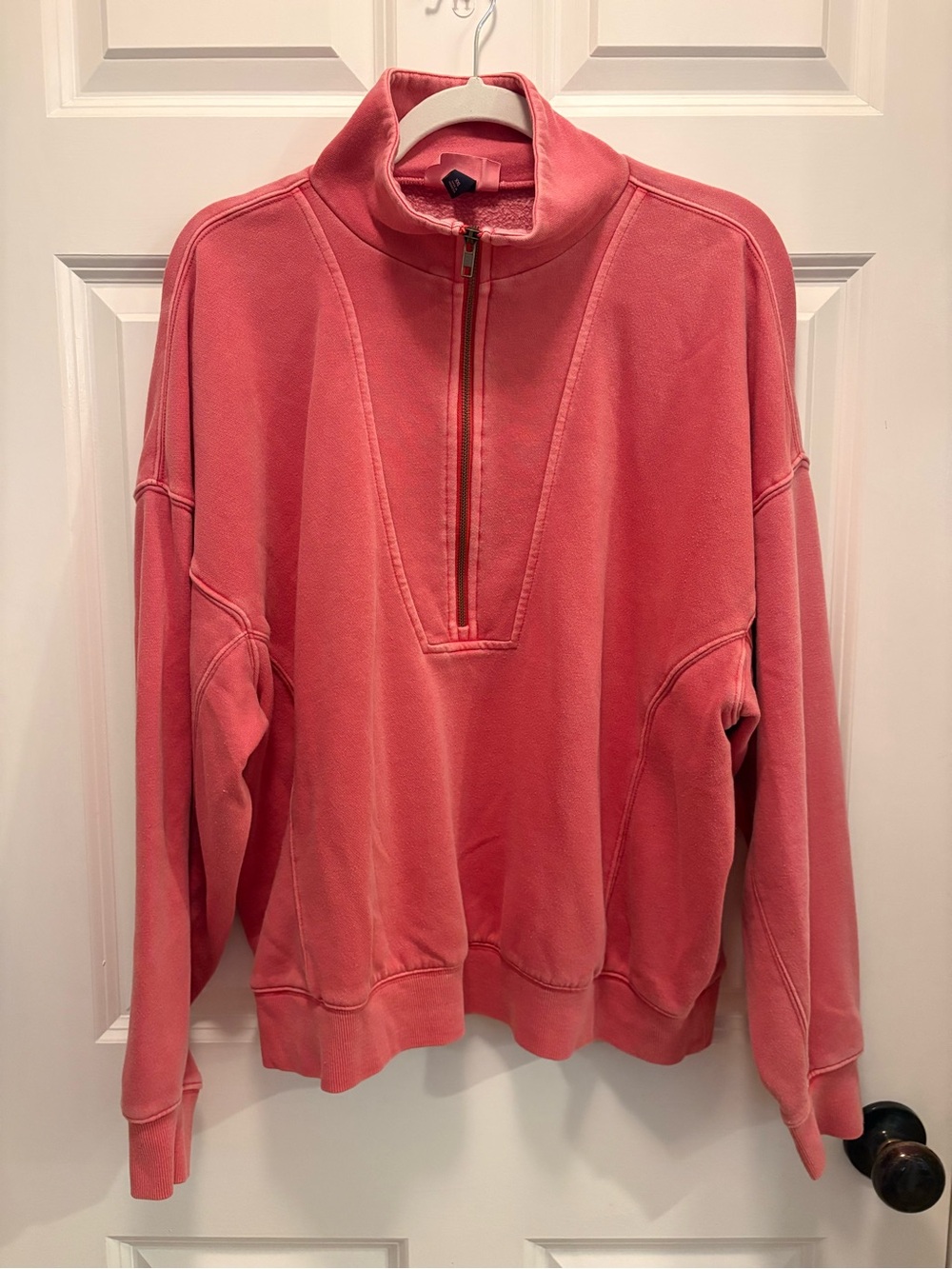 Universal Thread Half-Zip Fleece Pullover in Dusty Rose - Picture 2 of 4